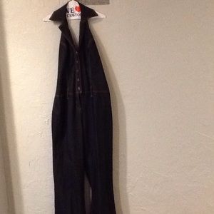 Backless Jean jumpsuit